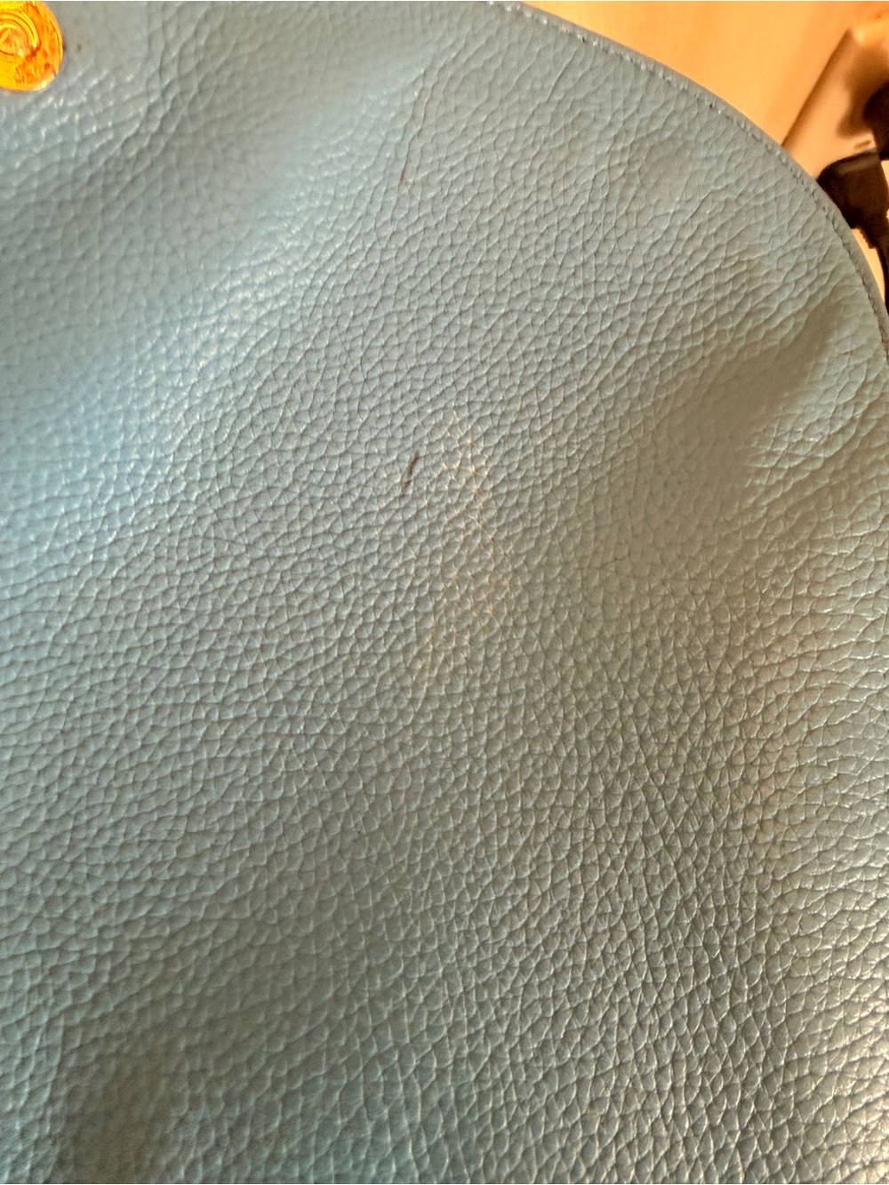 MCM Teal Blue Leather Studded Saddle Bag - Picture 14 of 15